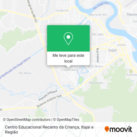 Centro Educacional Recanto da Criança mapa