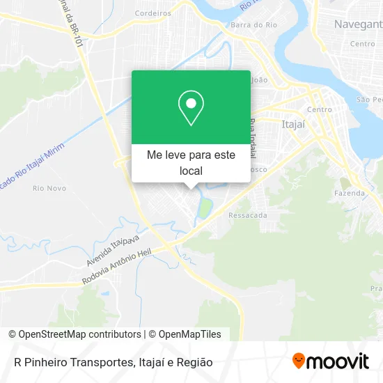 R Pinheiro Transportes mapa