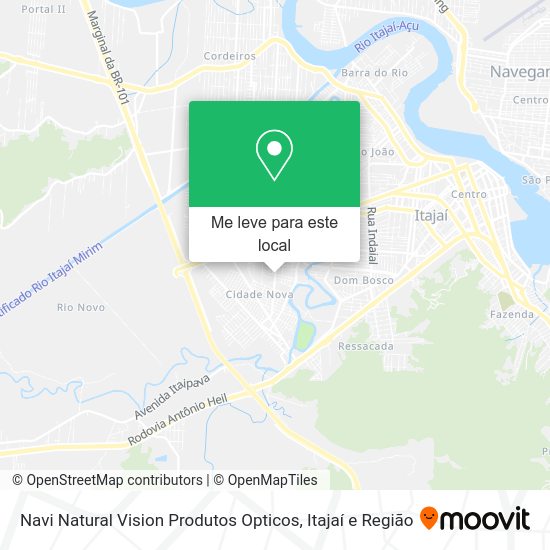 Navi Natural Vision Produtos Opticos mapa
