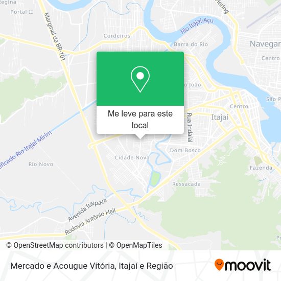 Mercado e Acougue Vitória mapa