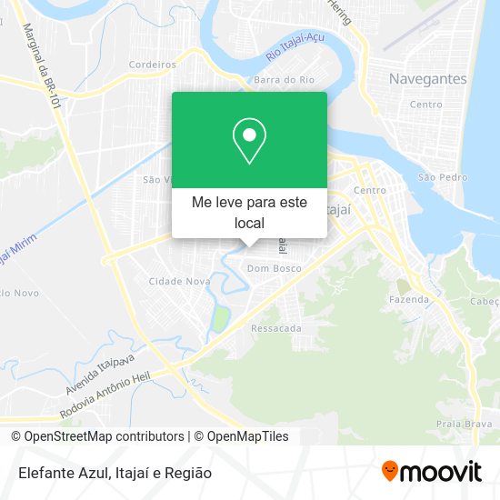 Elefante Azul mapa