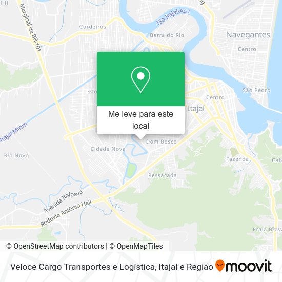 Veloce Cargo Transportes e Logística mapa