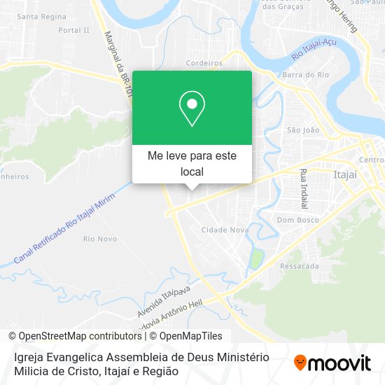 Igreja Evangelica Assembleia de Deus Ministério Milicia de Cristo mapa