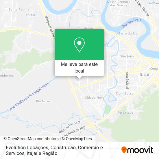 Evolution Locações, Construcao, Comercio e Servicos mapa