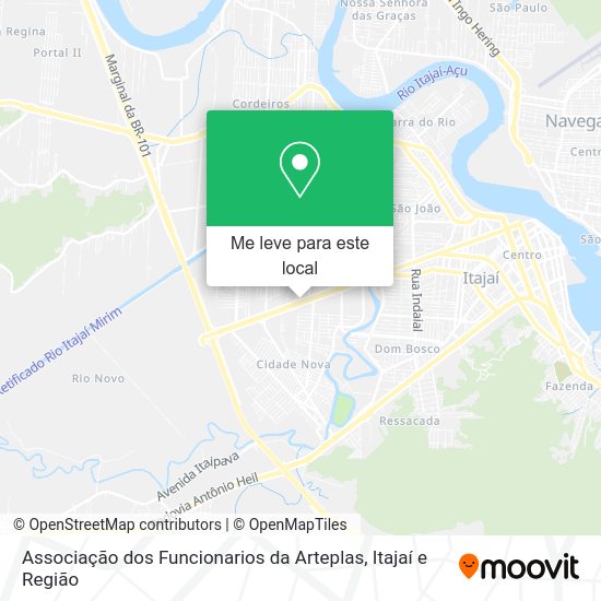 Associação dos Funcionarios da Arteplas mapa
