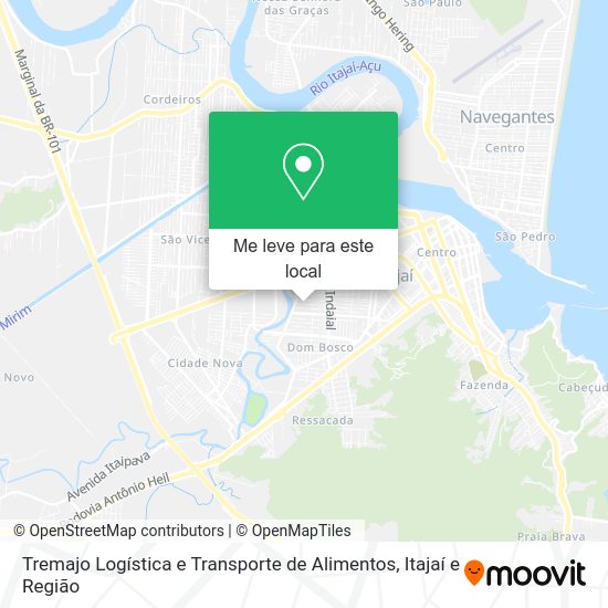 Tremajo Logística e Transporte de Alimentos mapa