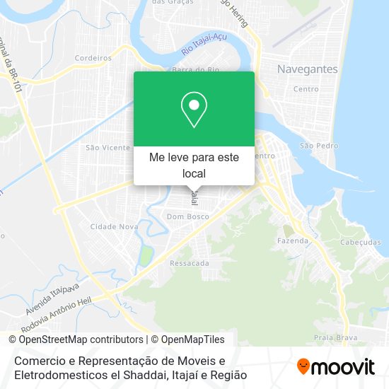 Comercio e Representação de Moveis e Eletrodomesticos el Shaddai mapa