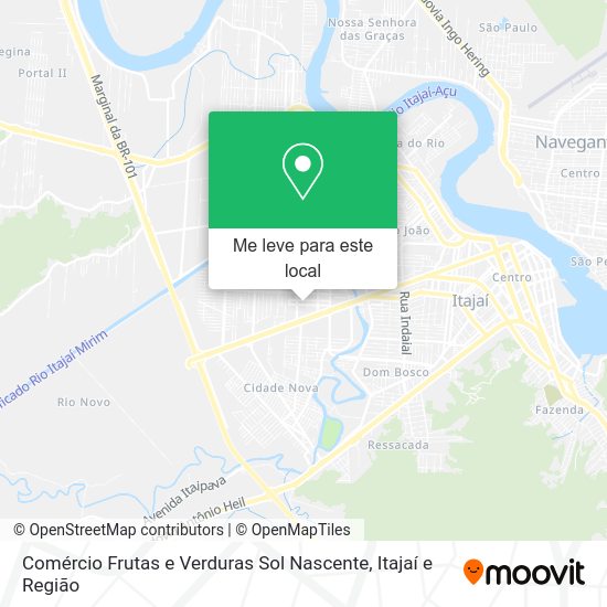 Comércio Frutas e Verduras Sol Nascente mapa