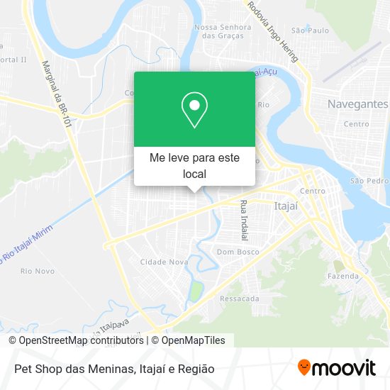 Pet Shop das Meninas mapa