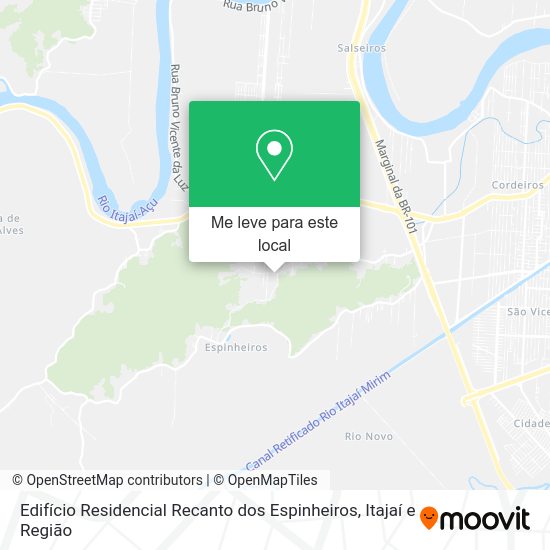 Edifício Residencial Recanto dos Espinheiros mapa