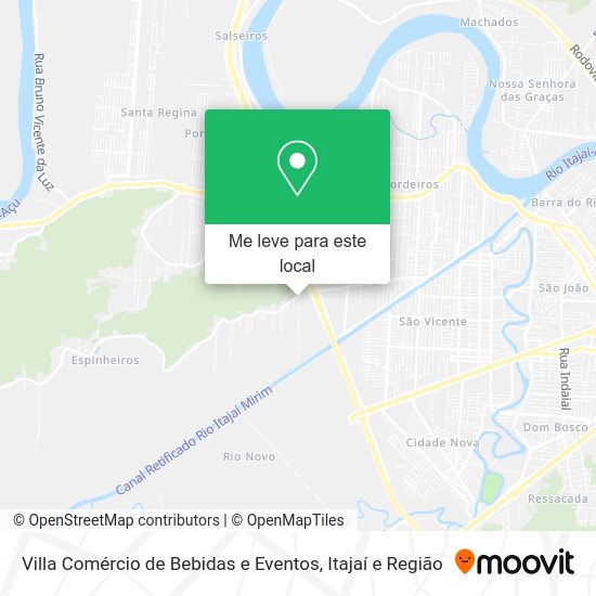 Villa Comércio de Bebidas e Eventos mapa