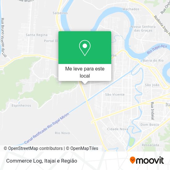 Commerce Log mapa