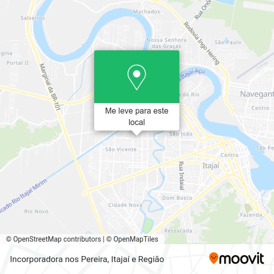 Incorporadora nos Pereira mapa