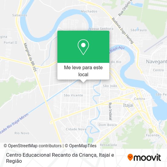 Centro Educacional Recanto da Criança mapa