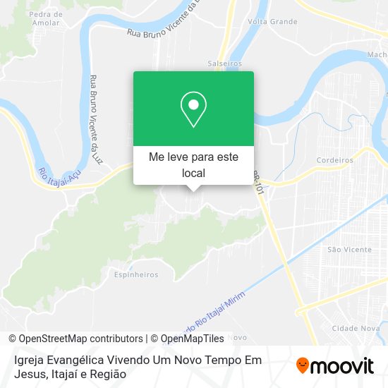 Igreja Evangélica Vivendo Um Novo Tempo Em Jesus mapa