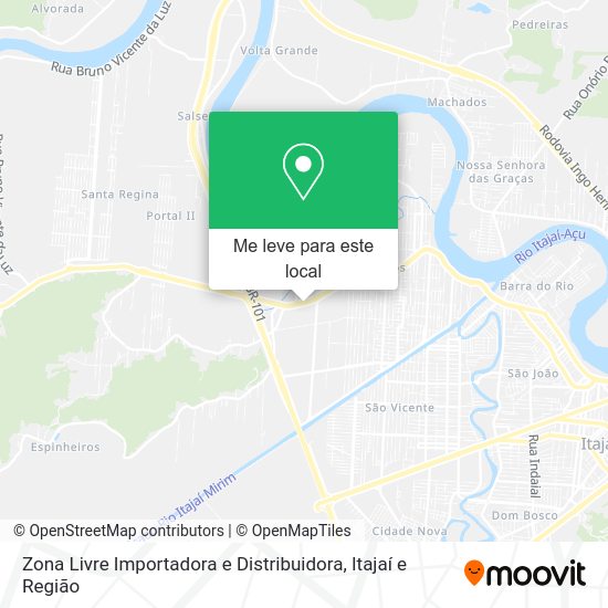 Zona Livre Importadora e Distribuidora mapa