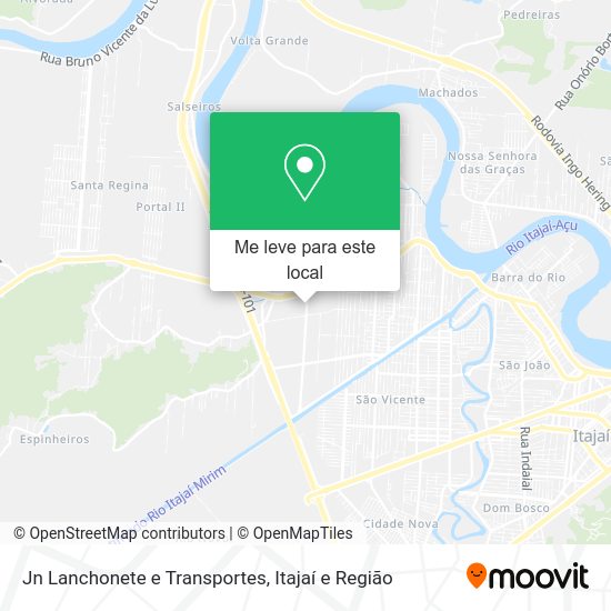 Jn Lanchonete e Transportes mapa