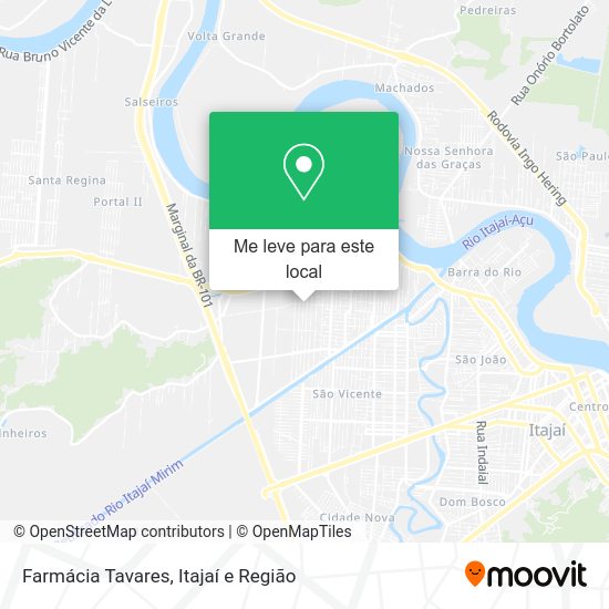 Farmácia Tavares mapa