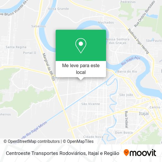 Centroeste Transportes Rodoviários mapa