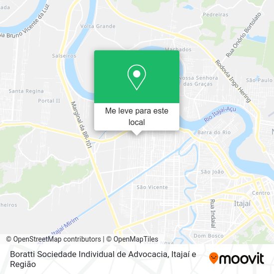 Boratti Sociedade Individual de Advocacia mapa