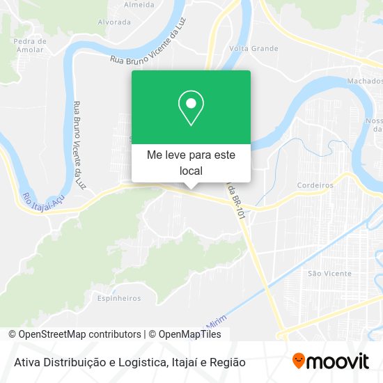 Ativa Distribuição e Logistica mapa