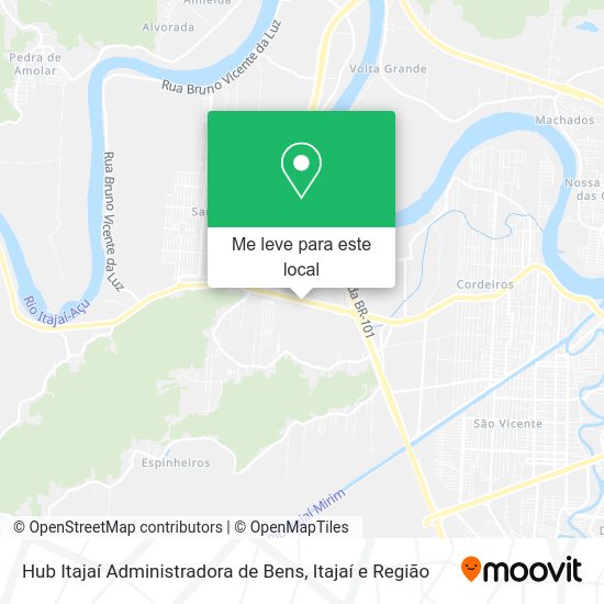 Hub Itajaí Administradora de Bens mapa