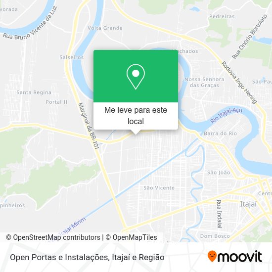 Open Portas e Instalações mapa