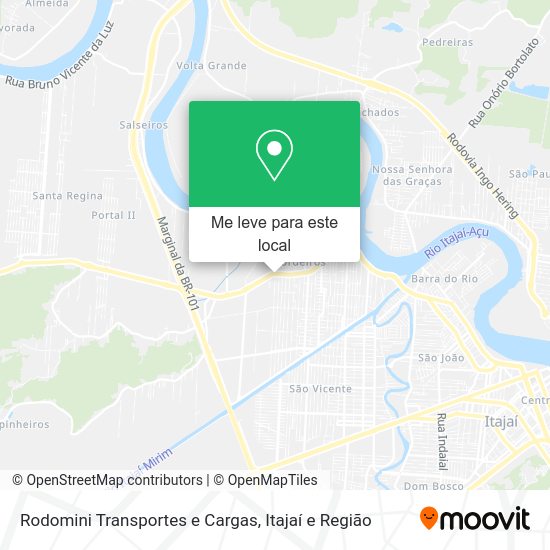 Rodomini Transportes e Cargas mapa