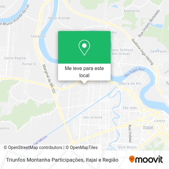 Triunfos Montanha Participações mapa