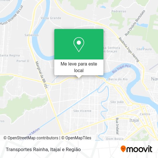 Transportes Rainha mapa