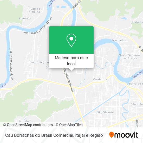 Cau Borrachas do Brasil Comercial mapa