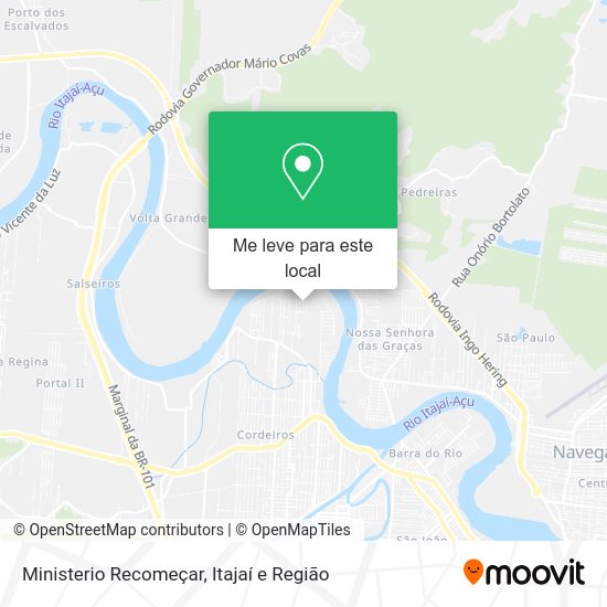 Ministerio Recomeçar mapa