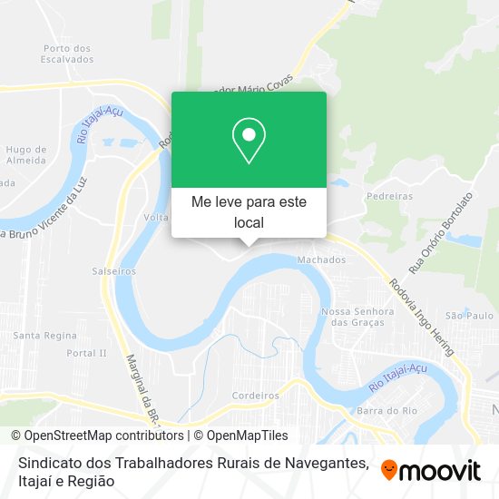 Sindicato dos Trabalhadores Rurais de Navegantes mapa