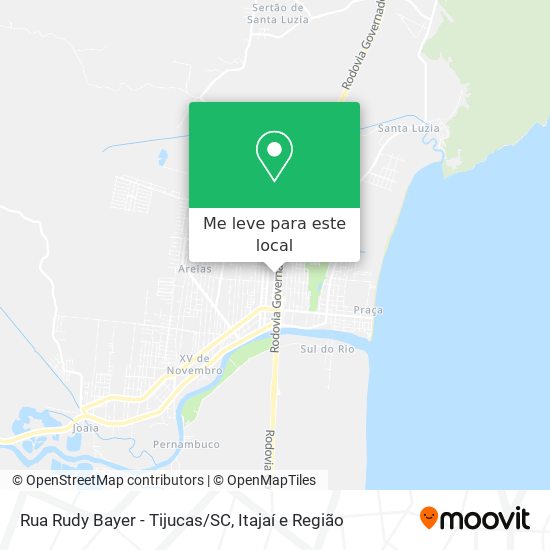 Rua Rudy Bayer - Tijucas/SC mapa