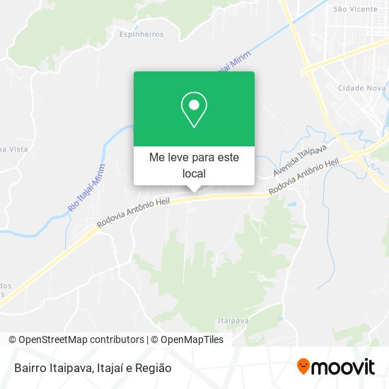 Bairro Itaipava mapa