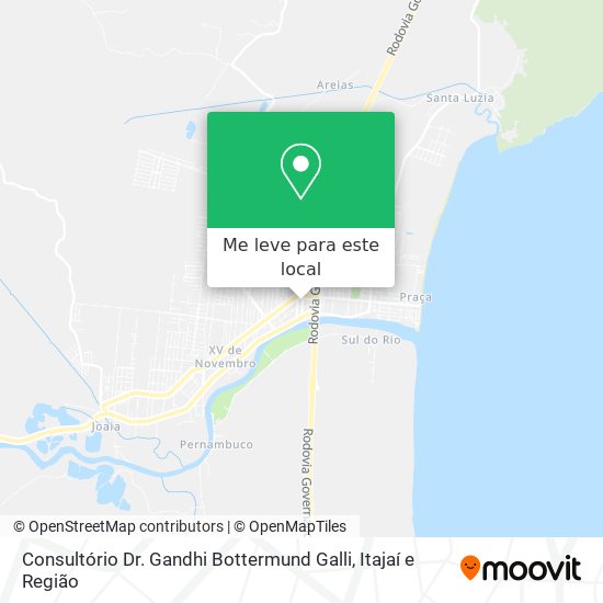 Consultório Dr. Gandhi Bottermund Galli mapa