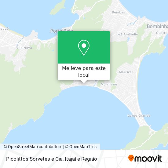Picolittos Sorvetes e Cia mapa