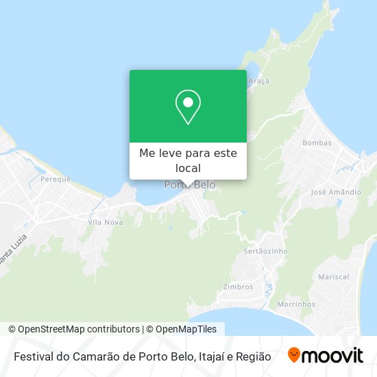 Festival do Camarão de Porto Belo mapa
