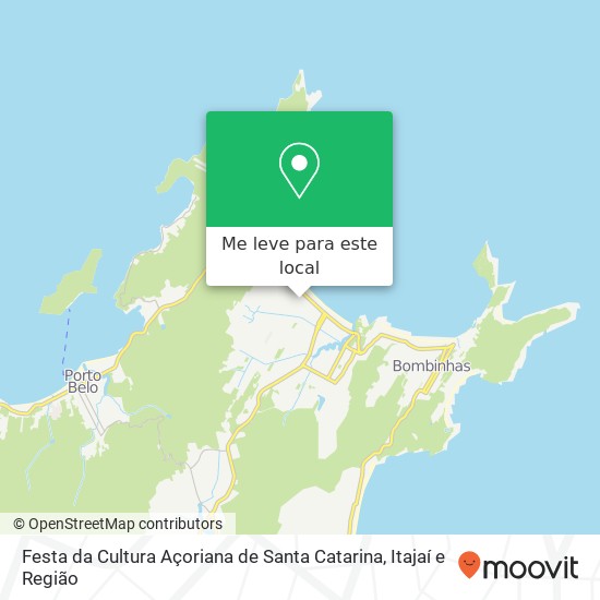 Festa da Cultura Açoriana de Santa Catarina mapa