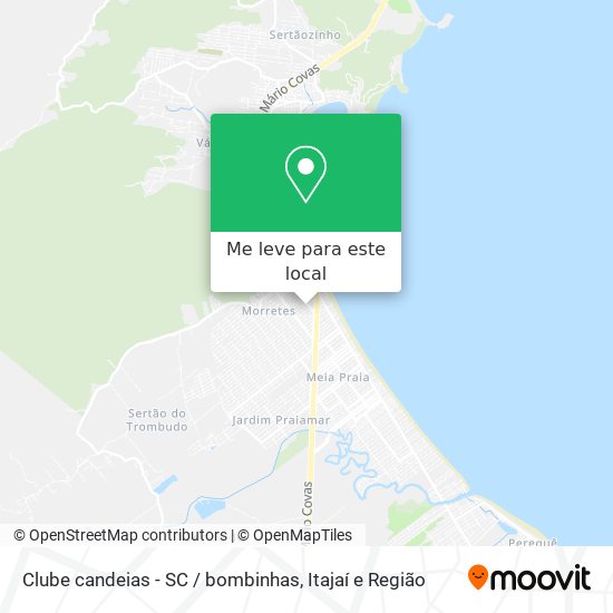 Clube candeias - SC / bombinhas mapa