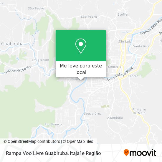 Rampa Voo Livre Guabiruba mapa