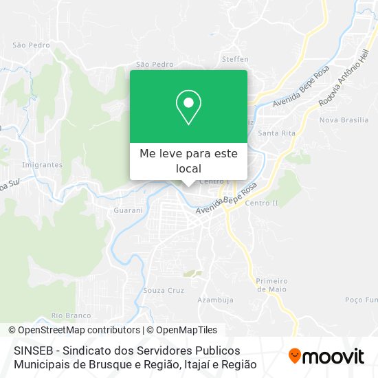 SINSEB - Sindicato dos Servidores Publicos Municipais de Brusque e Região mapa