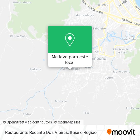Restaurante Recanto Dos Vieiras mapa