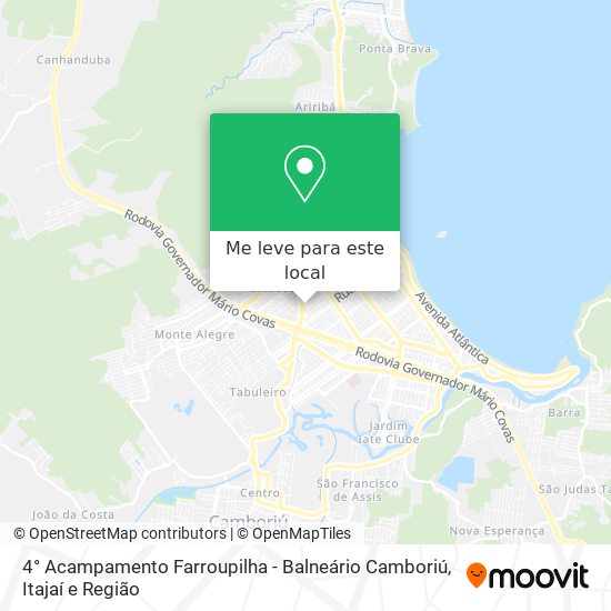 4° Acampamento Farroupilha - Balneário Camboriú mapa