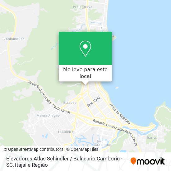 Elevadores Atlas Schindler / Balneário Camboriú - SC mapa