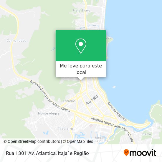 Rua 1301 Av. Atlantica mapa