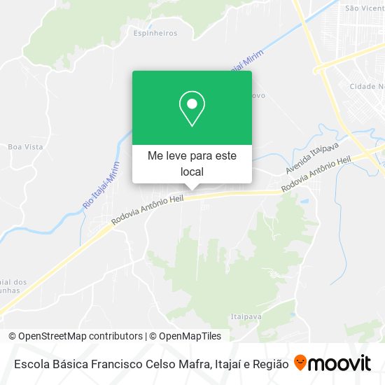 Escola Básica Francisco Celso Mafra mapa