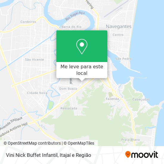 Vini Nick Buffet Infantil mapa