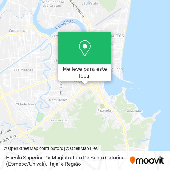 Escola Superior Da Magistratura De Santa Catarina (Esmesc / Univali) mapa