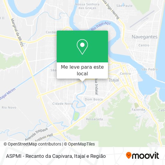 ASPMI - Recanto da Capivara mapa